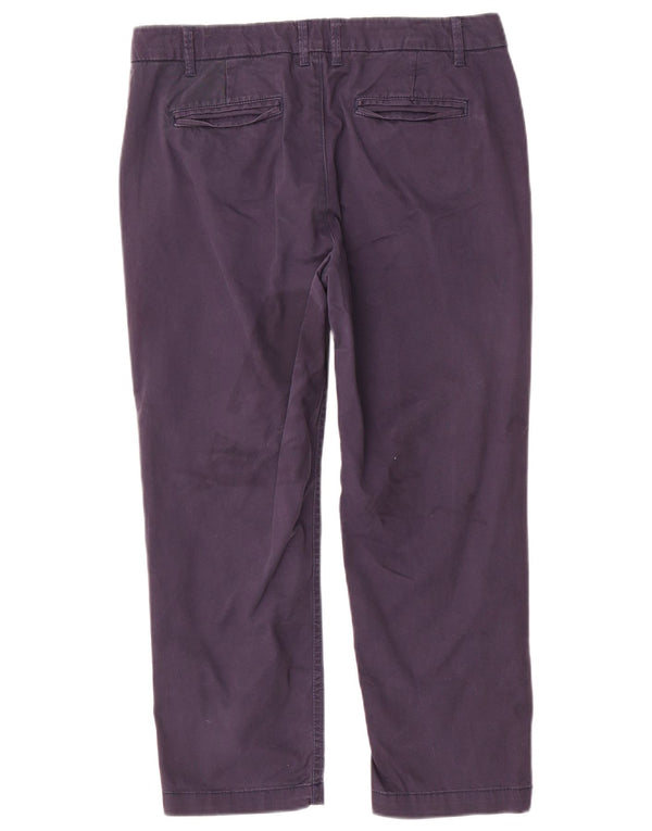 FAT FACE Dame lige cropped bukser UK 10 Small W29 L23 Navy Blue
