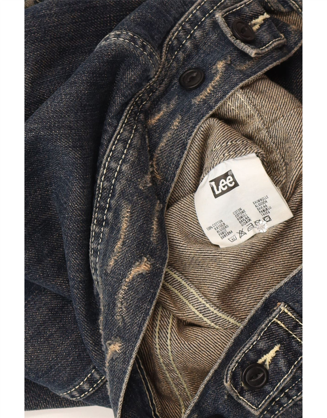 Lee Dame denimjakke UK 14 Medium Blue Cotton