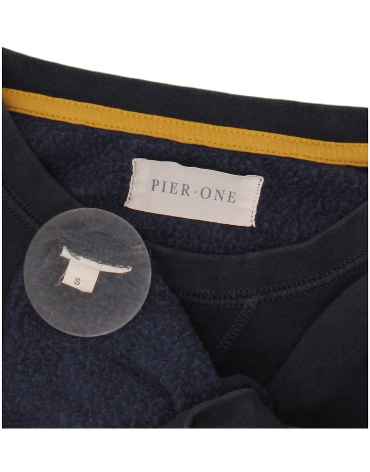 Pier One Herre Sweatshirt Jumper Small Navy Blue