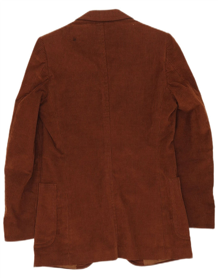 Lebole Dame 2-knaps Corduroy Blazer Jacket UK 12 Medium Brun