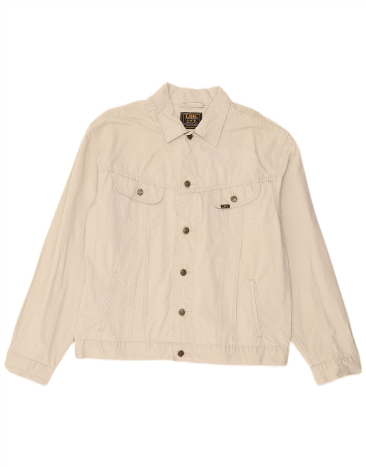 Lee Bomber Jacket UK 42 XL Beige Bomuld