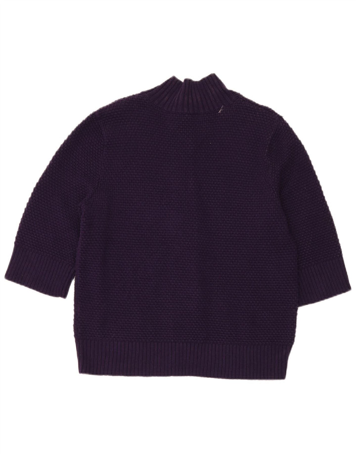 CHAPS 3/4-ærmet cardigantrøje til kvinder UK 12 Medium Lilla