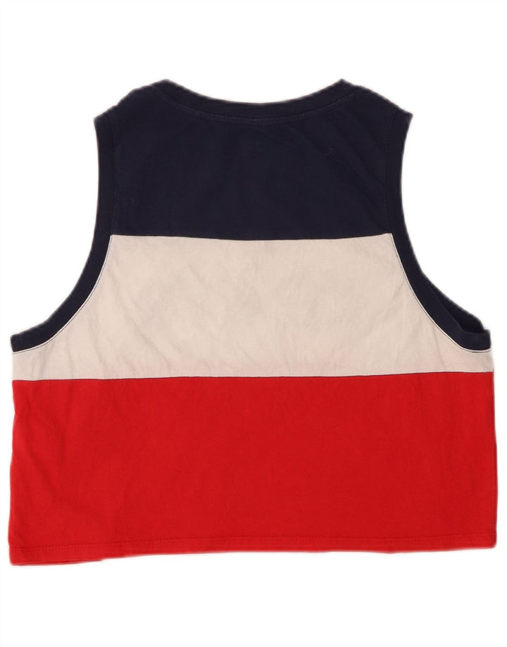 LEVI'S Womens Crop Grafisk Vest Top UK 10 Small Multicolored Striped