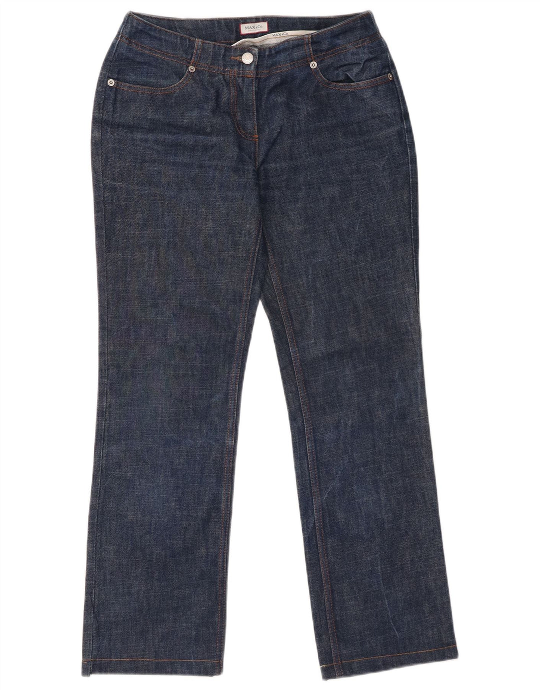 Max & Co. Lige jeans til kvinder UK 12 Medium W30 L28 Blå Bomuld