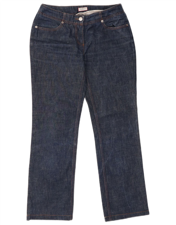 Max & Co. Lige jeans til kvinder UK 12 Medium W30 L28 Blå Bomuld