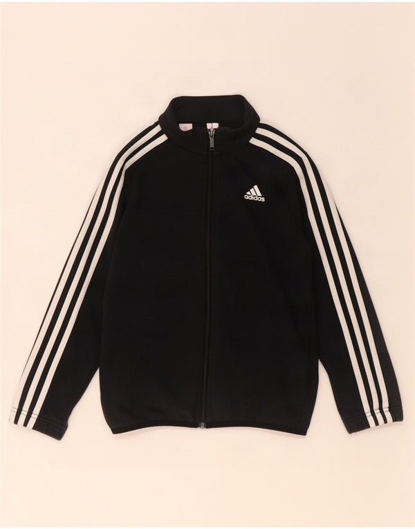 Adidas Drenge Træningsdragt Topjakke 9-10 År Sort Bomuld