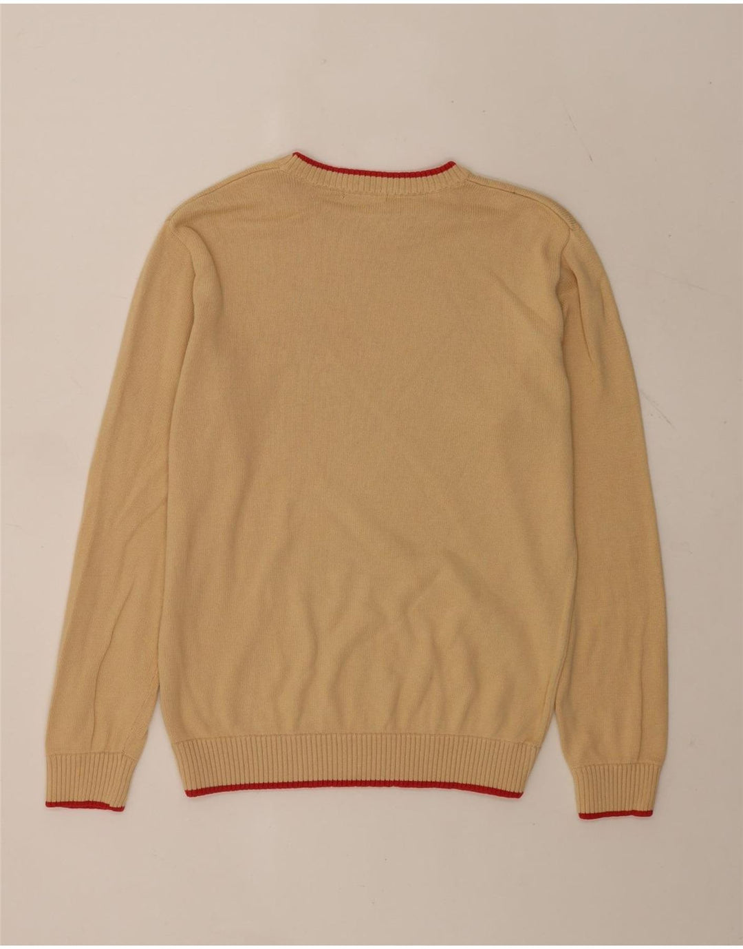 Sergio Tacchini Herre sweater med rund hals, medium beige bomuld