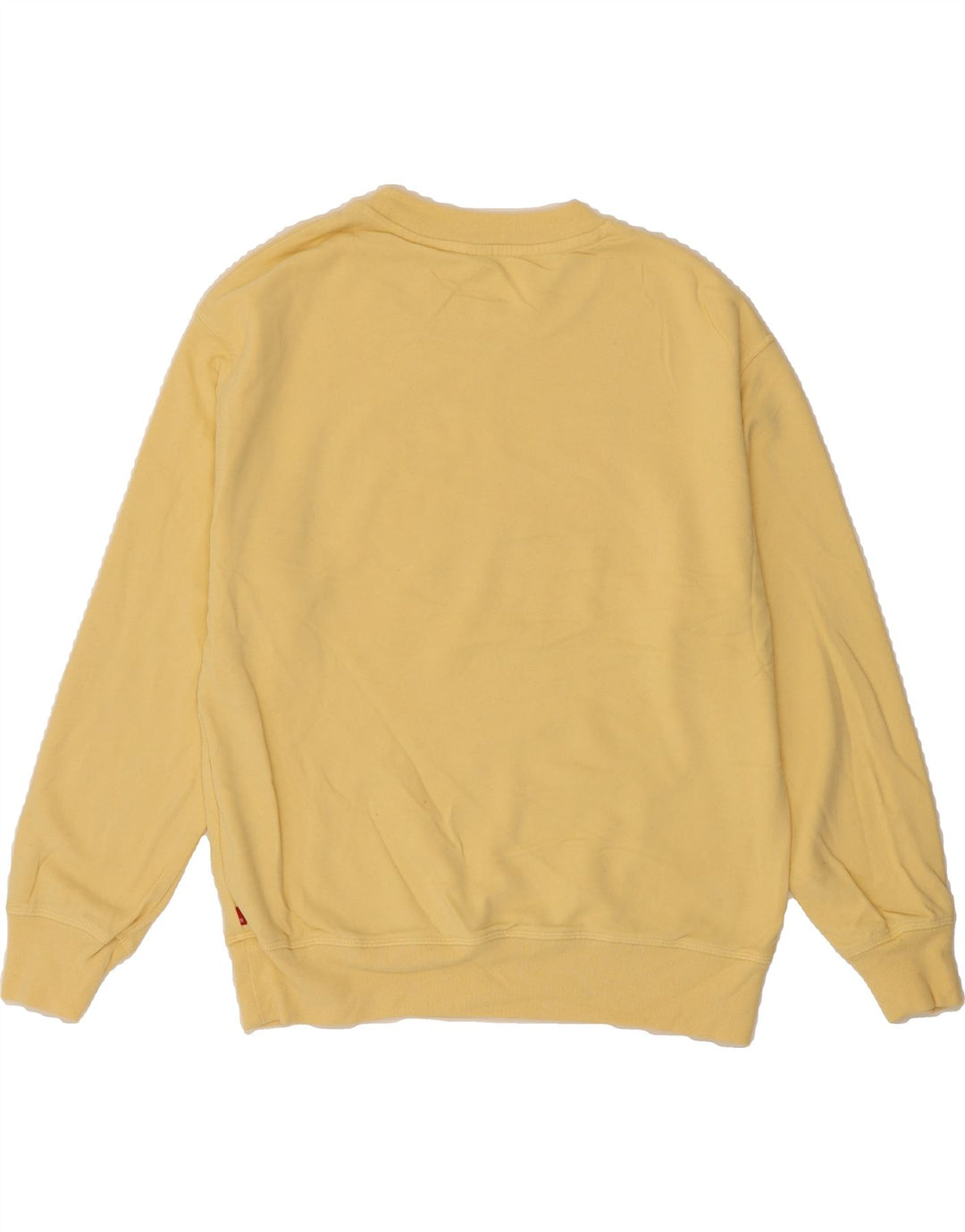 LEVI'S Womens Oversized Graphic Sweatshirt Jumper UK 10 Small Yellow Vintage Levi's and Second-Hand Levi's from Messina Hembry 
