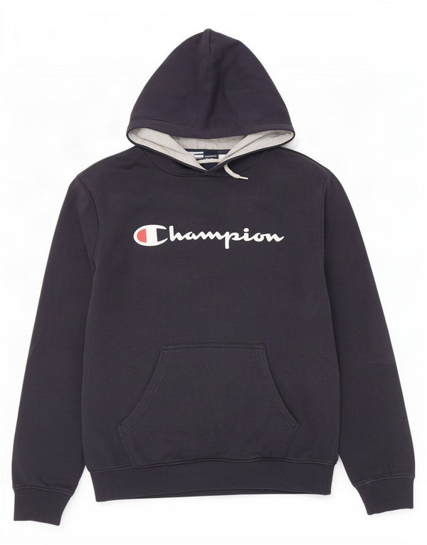 Champion Herre grafisk hættetrøje Jumper Medium marineblå bomuld
