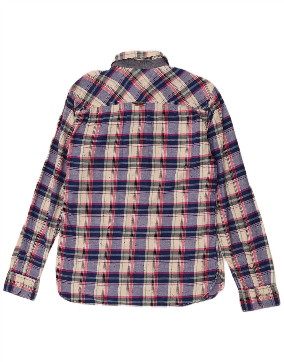 Tommy Hilfiger Herreskjorte Stor blå ternet bomuld