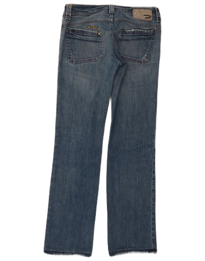 DIESEL Dame Keate Straight Jeans W28 L29 Blå Bomuld