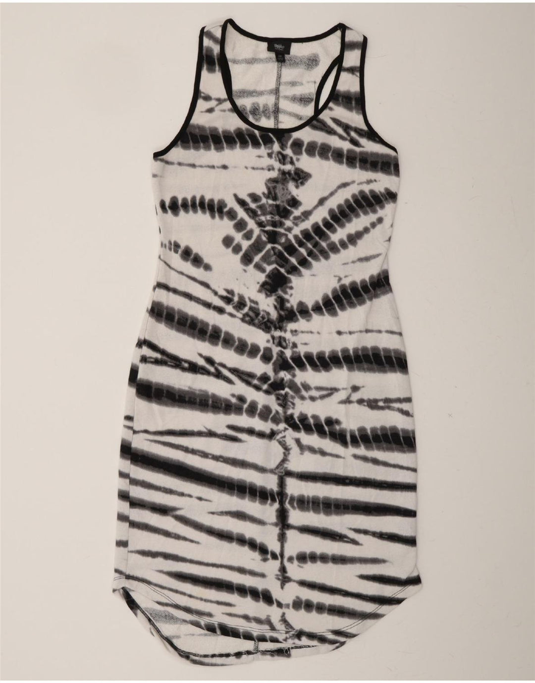 MOSSIMO Womens Sleeveless Maxi Dress UK 12 Medium White Tie Dye Polyester Vintage Mossimo and Second-Hand Mossimo from Messina Hembry 