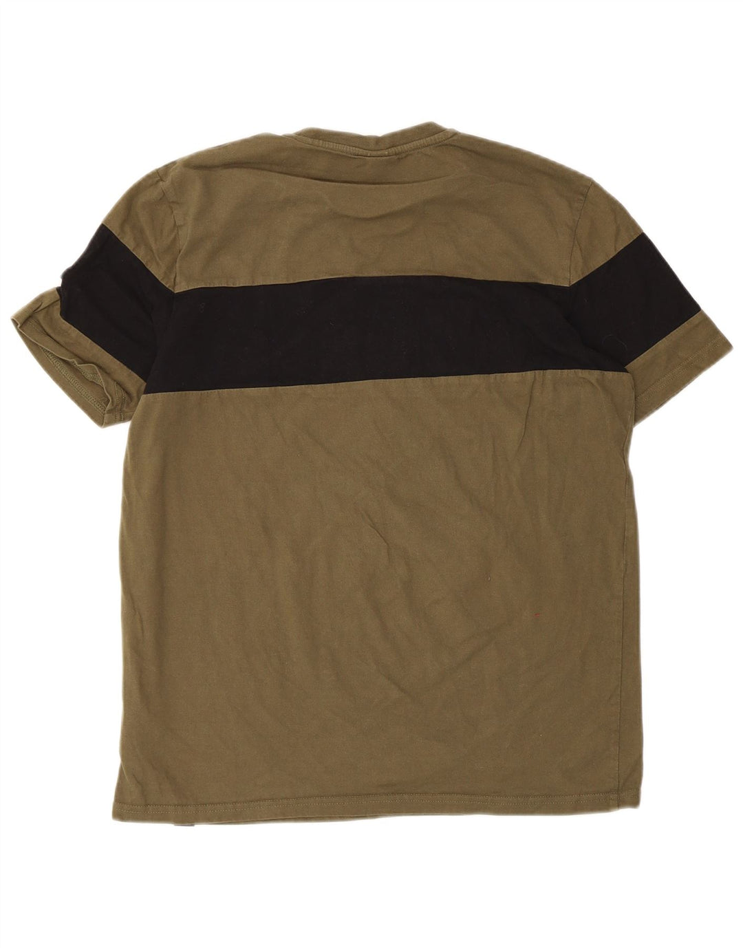 Ellesse Herre Grafisk T-Shirt Top Medium Khaki Colourblock Bomuld