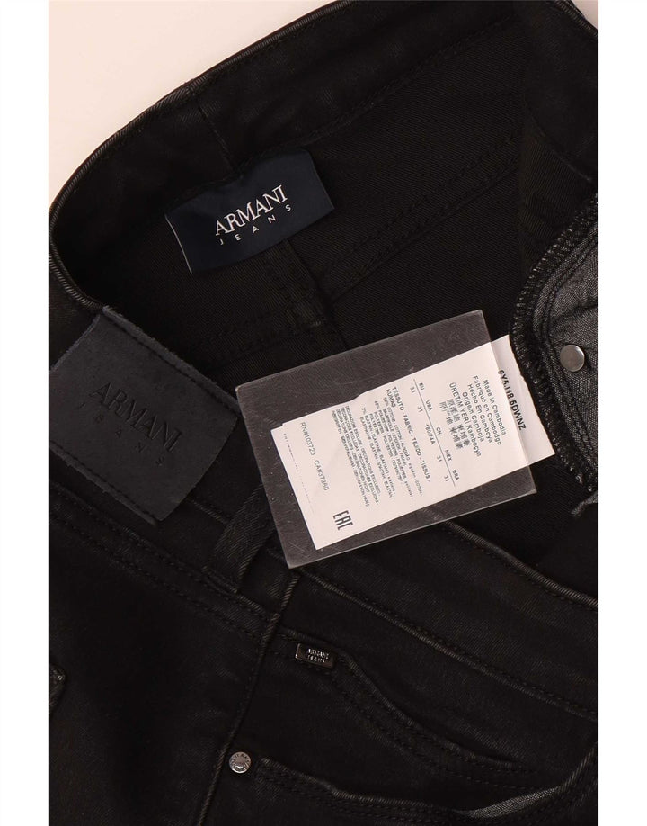 Armani Dame Skinny Jeans W31 L33 Sort Bomuld