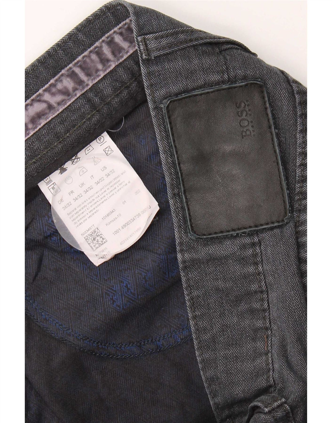 Hugo Boss Herre Tapered Jeans W34 L28 Grå Bomuld