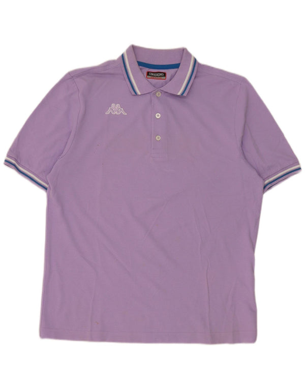 Kappa Mens Polo Shirt Medium Purple Cotton