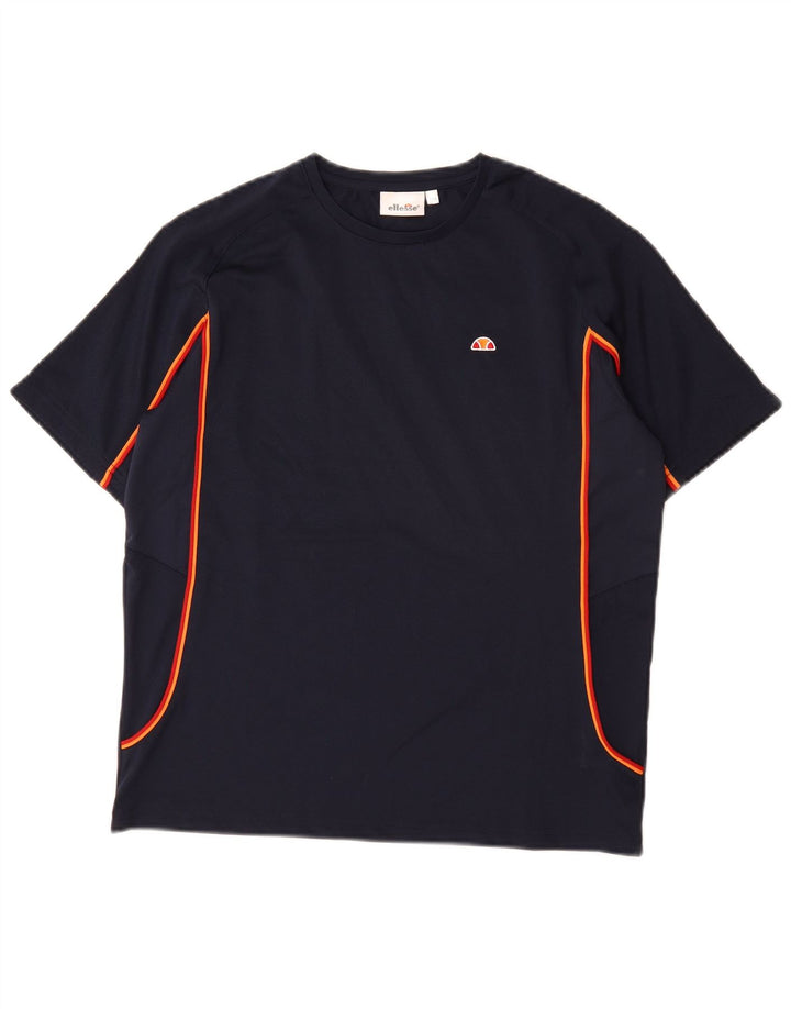 ELLESSE drenge T-shirt top 13-14 år marineblå polyester