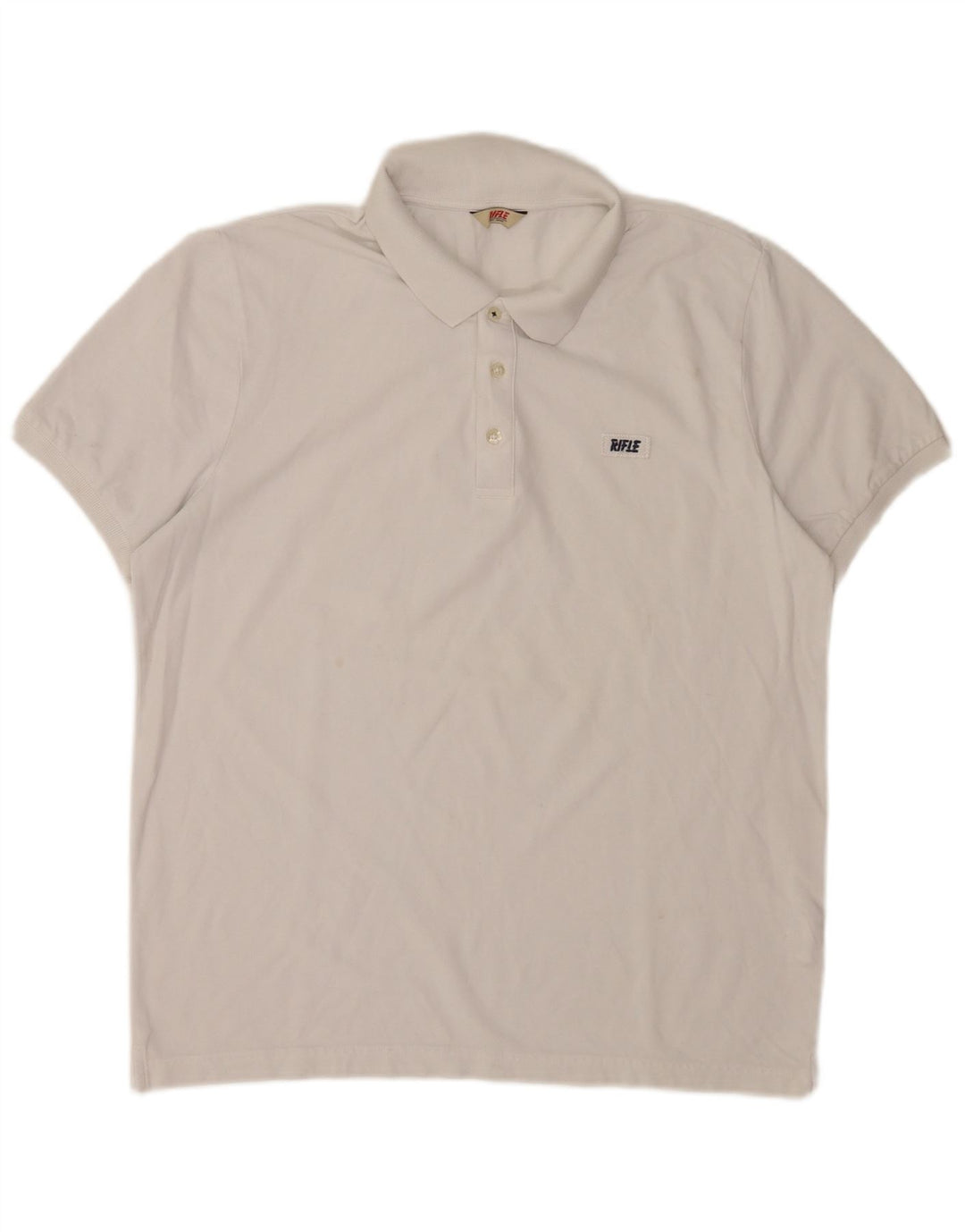 Rifle Herre poloshirt XL Hvid Bomuld