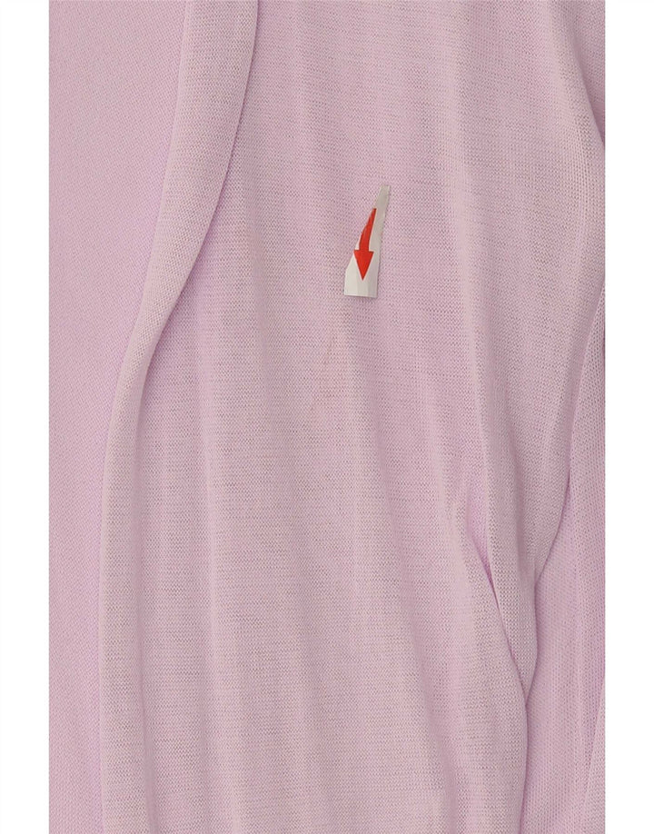 Zara Dame See Through Bluse Top UK 10 Small Pink Viscose