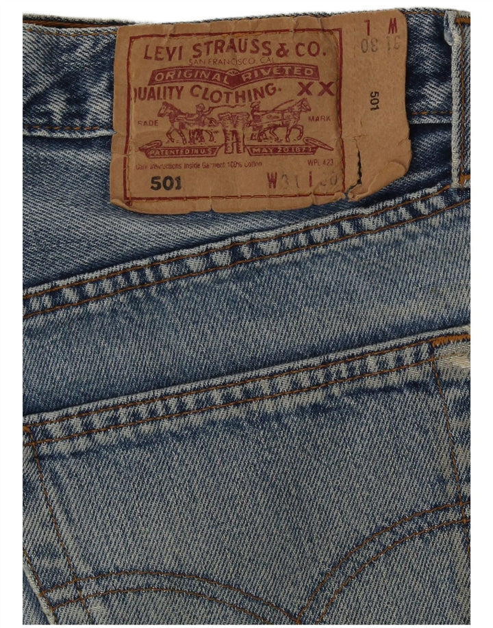 Levi's Womens 501 High Waist Denim Hot Pants W31 Medium Blue