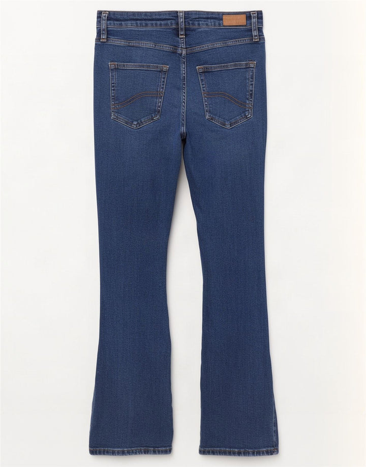 Fat Face Dame Brooke Bootcut Jeans UK 12 Medium W28 L29 Blå Bomuld
