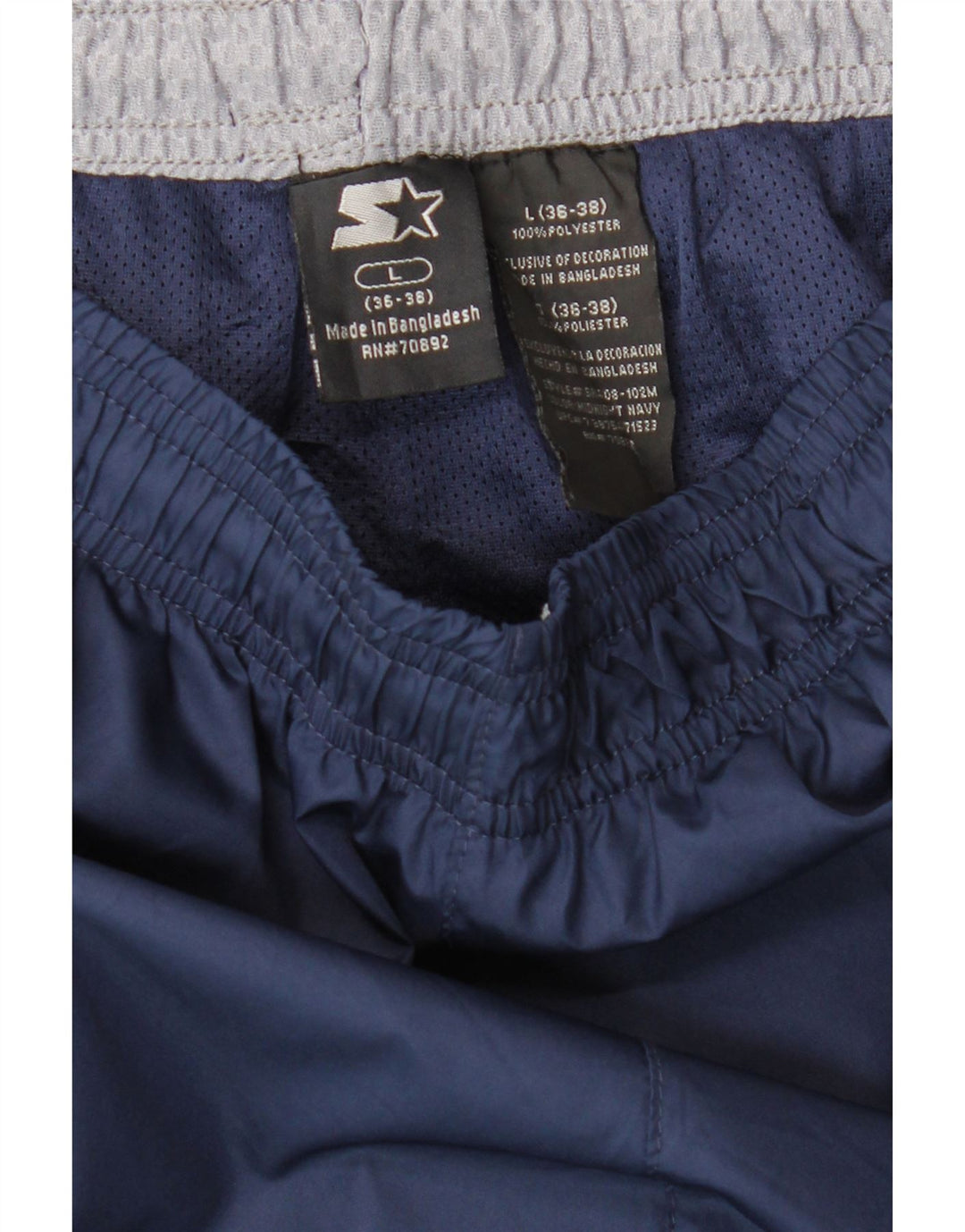 STARTER Mens Tracksuit Trousers Large Navy Blue Polyester Vintage Starter and Second-Hand Starter from Messina Hembry 
