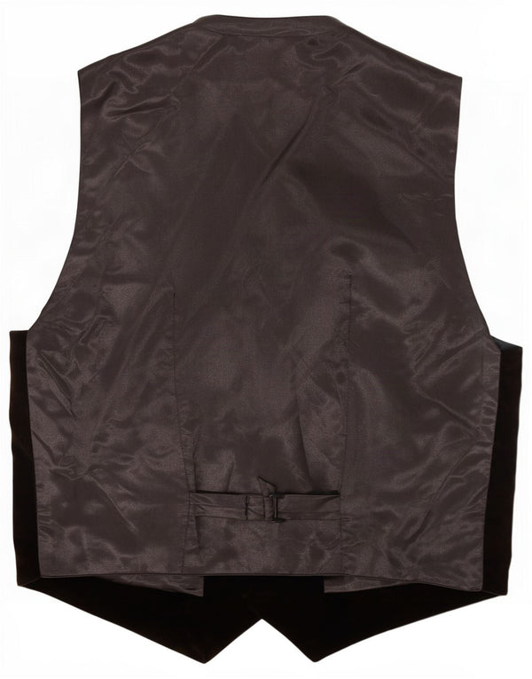 Vintage fløjlsvest til mænd, medium brun geometrisk bomuld