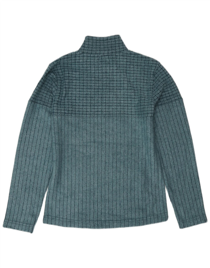 Weird Fish Herre Zip Neck Sweatshirt Jumper lille blå polyester