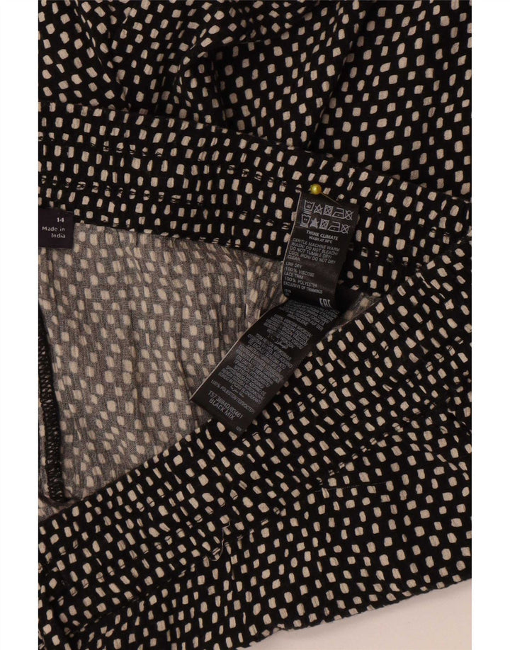 Marks & Spencer Chino Shorts til kvinder UK 14 Large W34 Black Spotted