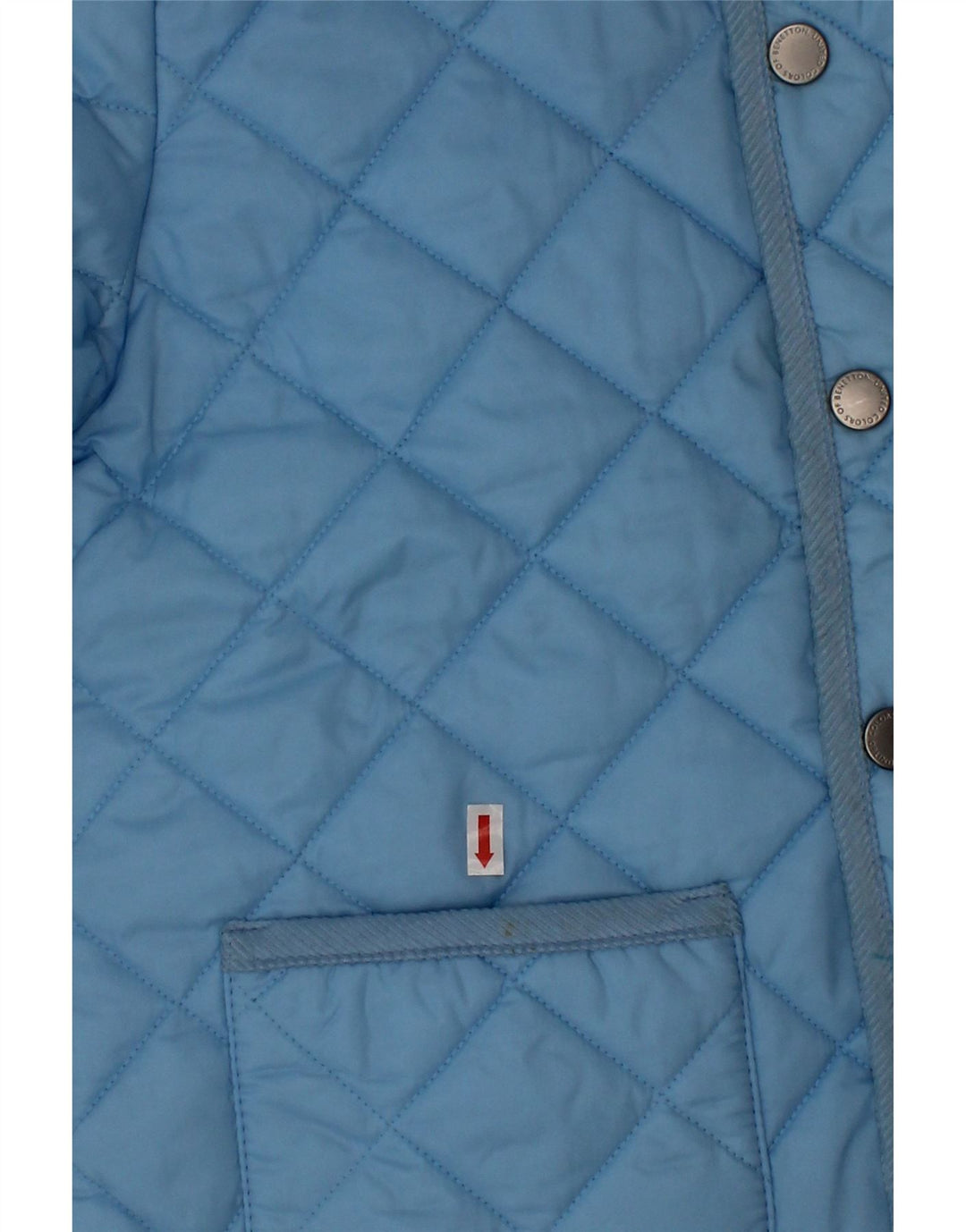 Benetton Boys Quiltet jakke 7-8 år Medium Blue Nylon