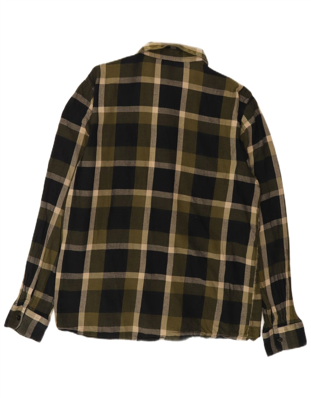 VOLCOM Herre flannelskjorte stor kaki ternet bomuld