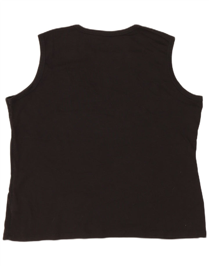 EDDIE BAUER Damevest Top UK 20 2XL Sort Bomuld