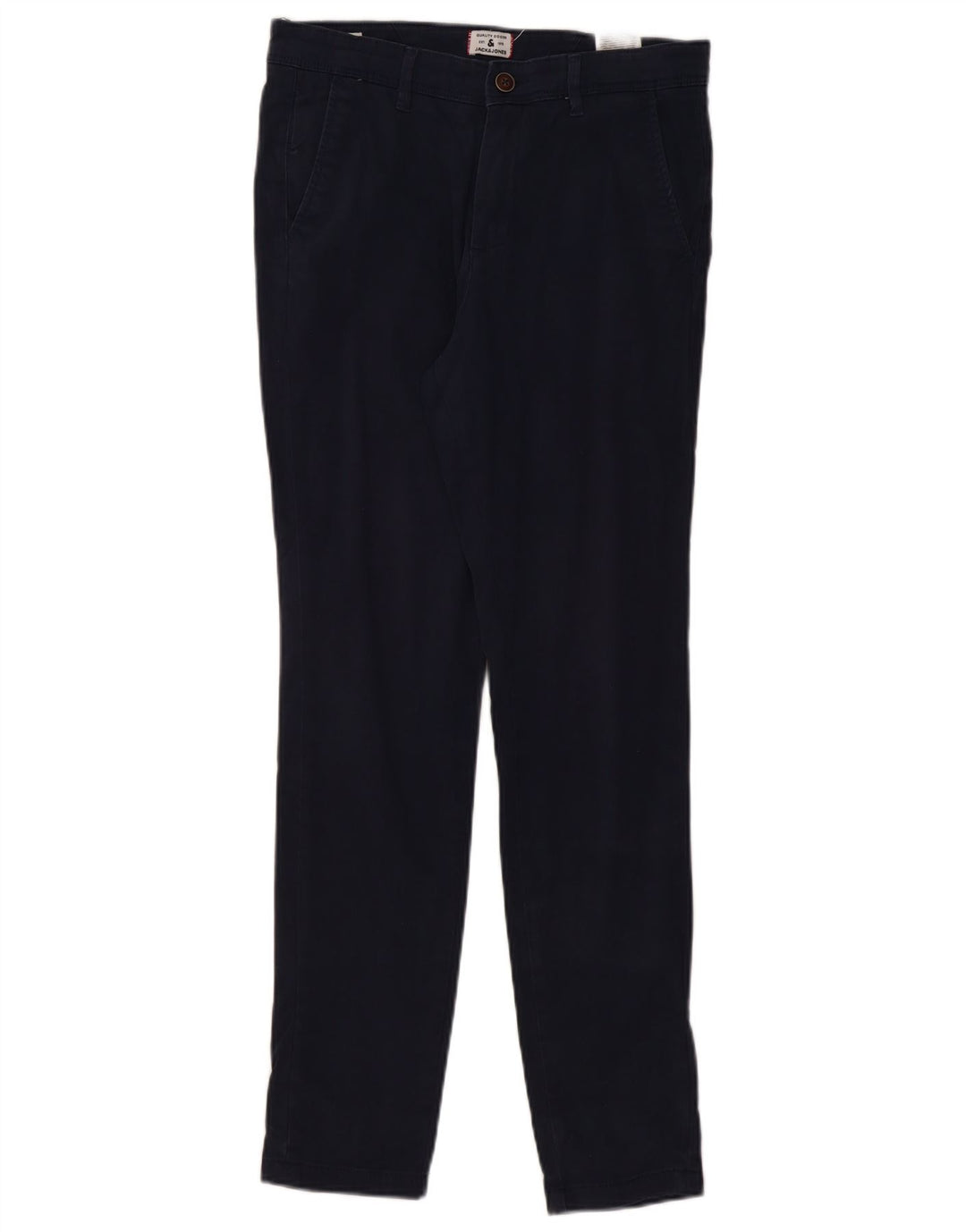 JACK & JONES Slim Chino-bukser til mænd W30 L32 Marineblå bomuld