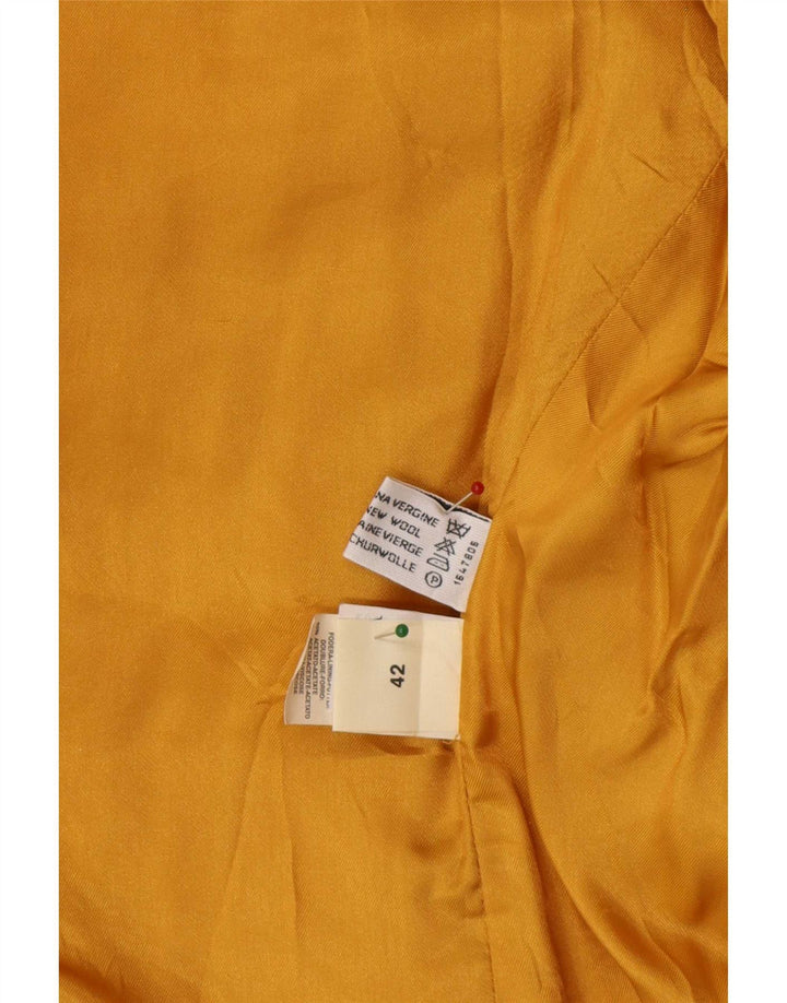 Ny Penny Dame 4-knaps blazerjakke IT 42 Medium Yellow Wool
