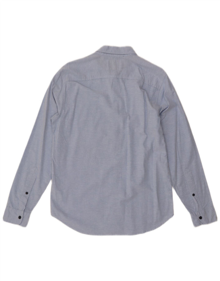 HOLLISTER Herreskjorte Medium Blå Bomuld