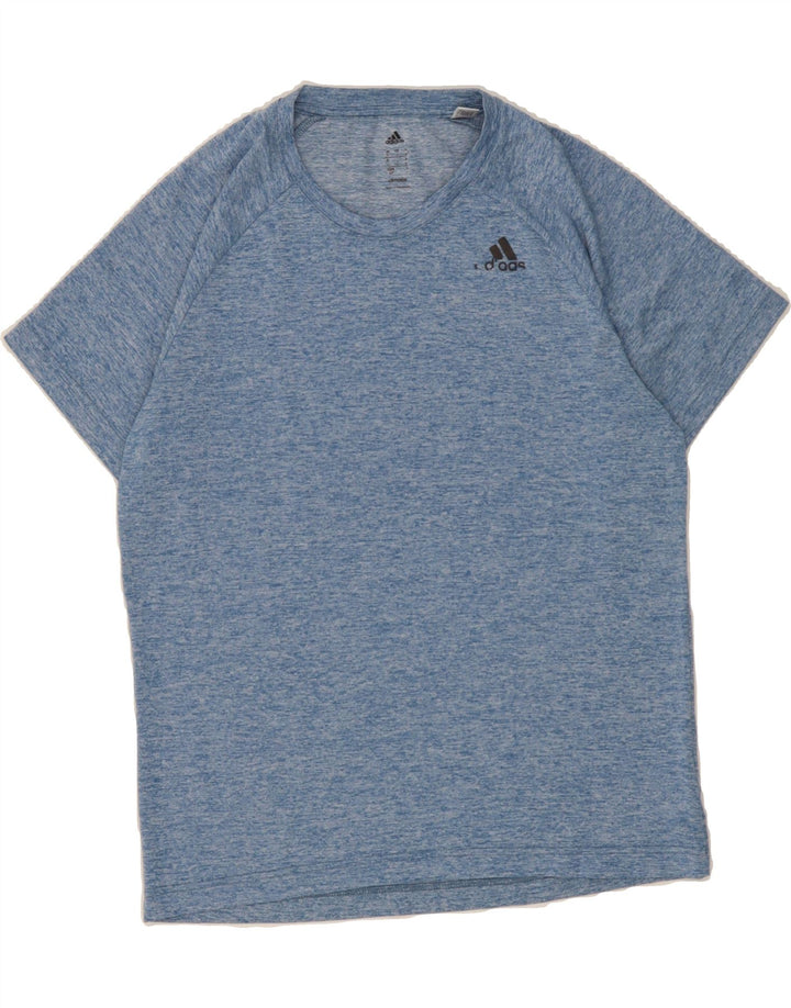 ADIDAS Mens Climalite T-Shirt Top Small Blue Flecked Polyester Vintage Adidas and Second-Hand Adidas from Messina Hembry 