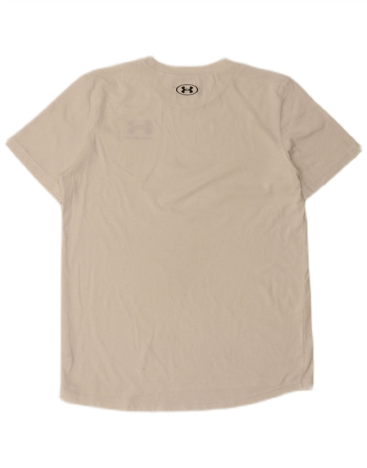 UNDER ARMOUR Drenge T-Shirt Top 13-14 år XL Hvid