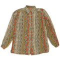 VINTAGE Dame Oversized skjortebluse EU 40 Medium Flerfarvet Paisley