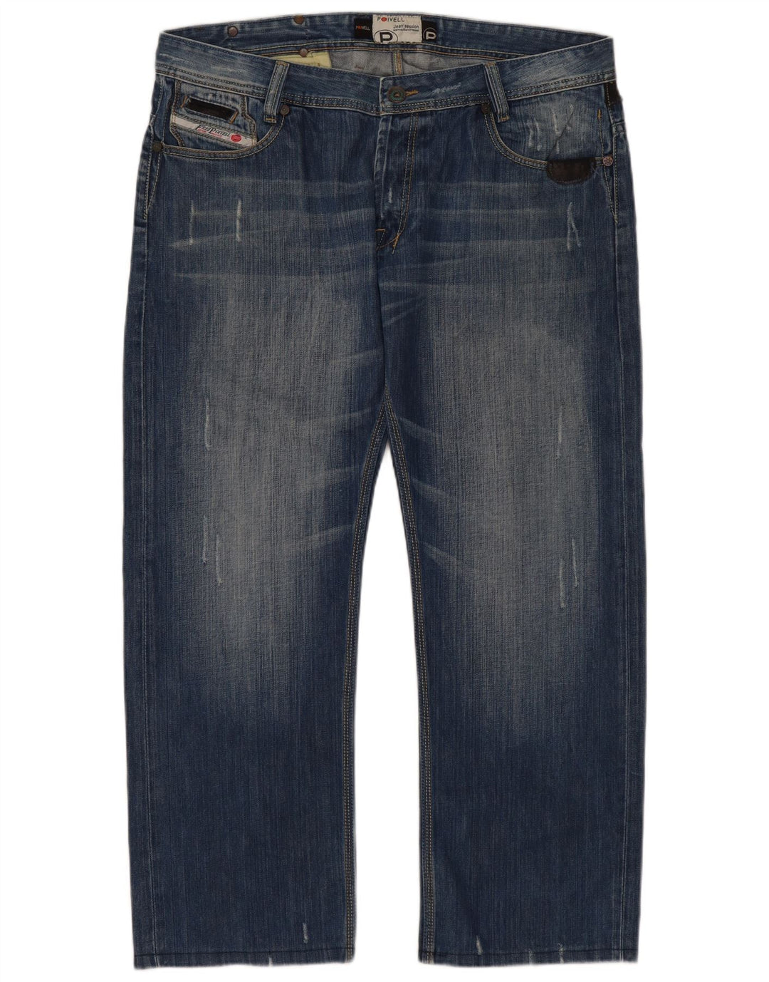 Vintage Straight Jeans til mænd W40 L30 blå bomuld