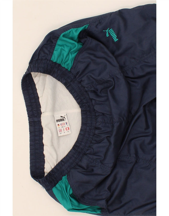 PUMA Mens Tracksuit Trousers Joggers XL Navy Blue Colourblock Polyamide Vintage Puma and Second-Hand Puma from Messina Hembry 