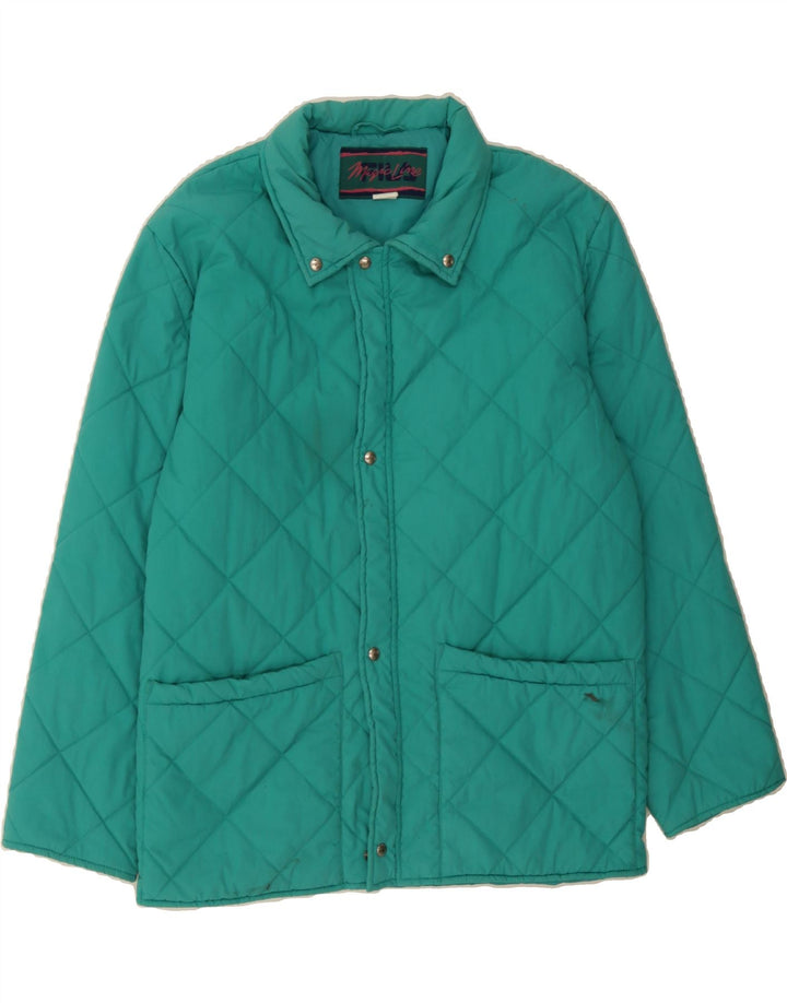 FILA Womens Quilted Jacket IT 46 Large Turquoise Polyester Vintage Fila and Second-Hand Fila from Messina Hembry 