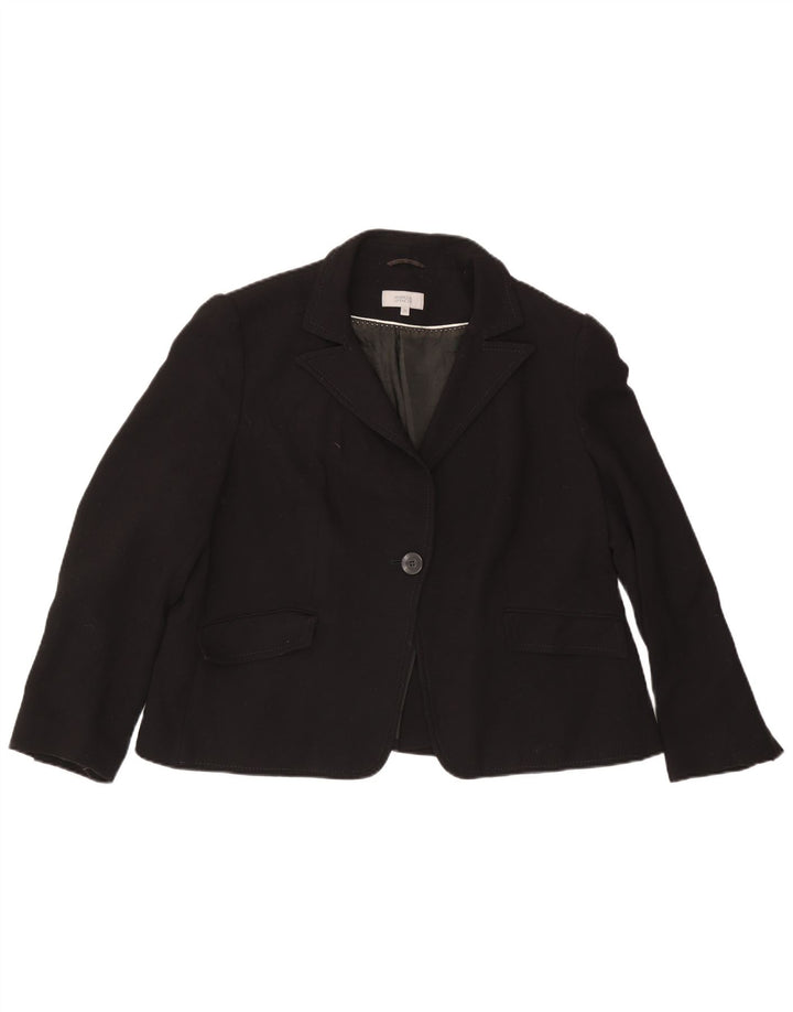 Marks & Spencer Dame 1 Knap Blazer Jacket UK 22 3XL Sort