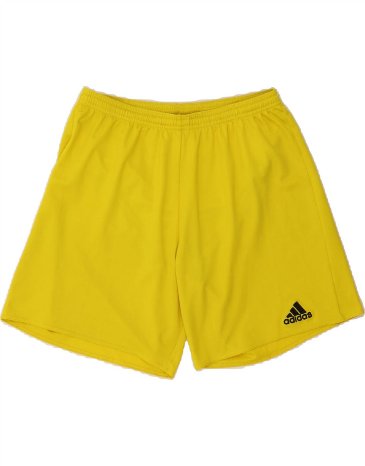 ADIDAS Boys Climalite Sport Shorts 13-14 Years Large Yellow Polyester Vintage Adidas and Second-Hand Adidas from Messina Hembry 