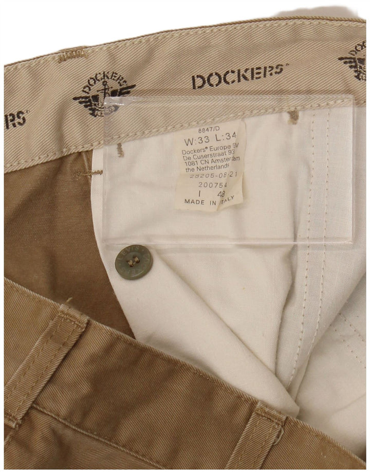 Dockers Straight Chino-bukser til mænd W33 L31 Khaki