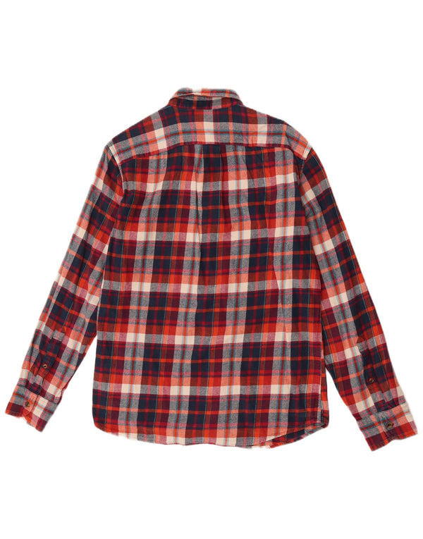 J. Crew Herre Slim Flanelskjorte Medium Rød Ternet Bomuld
