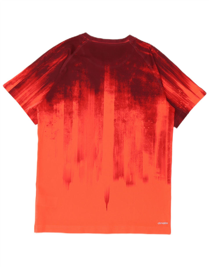 Adidas Herre Climalite T-Shirt Top XS Rød Tie Dye Polyester