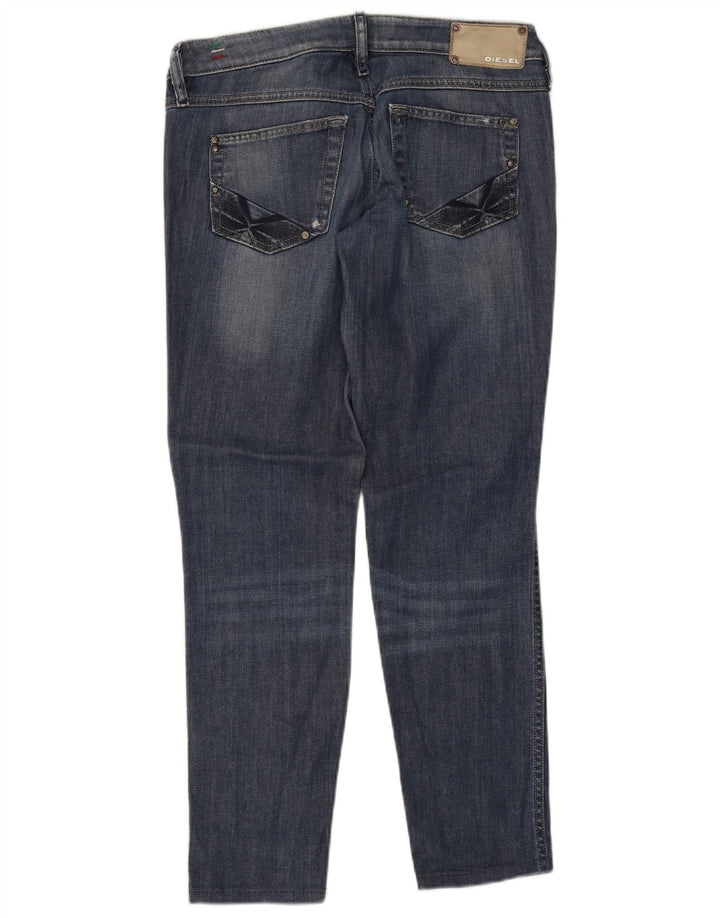 Diesel Dame Lhela Distressed Slim Jeans W29 L28 Blå Bomuld