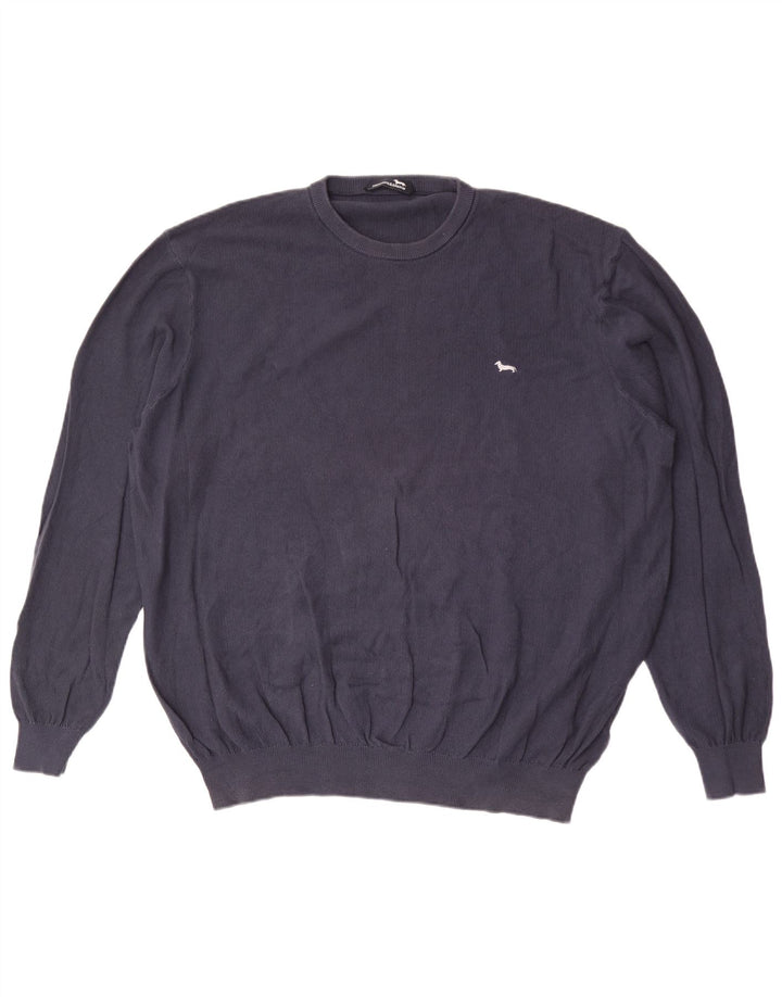 Harmont & Blaine mænds rund hals sweater 3XL marineblå