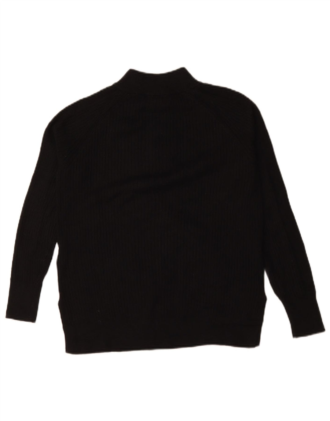 Marks & Spencer Dame Oversized Zip Neck Jumper Sweater UK 6 XS Sort