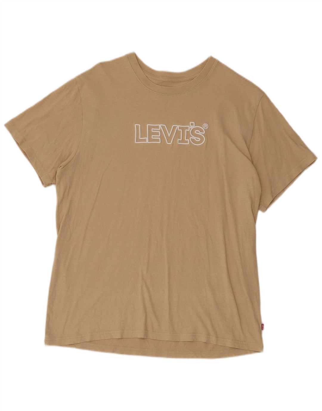 Levi's Herre Relaxed Fit Grafisk T-shirt Top Medium Beige Bomuld